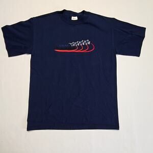 Vintage USAF Thunderbirds Shirt Blue Medium Embroidered Military Tee